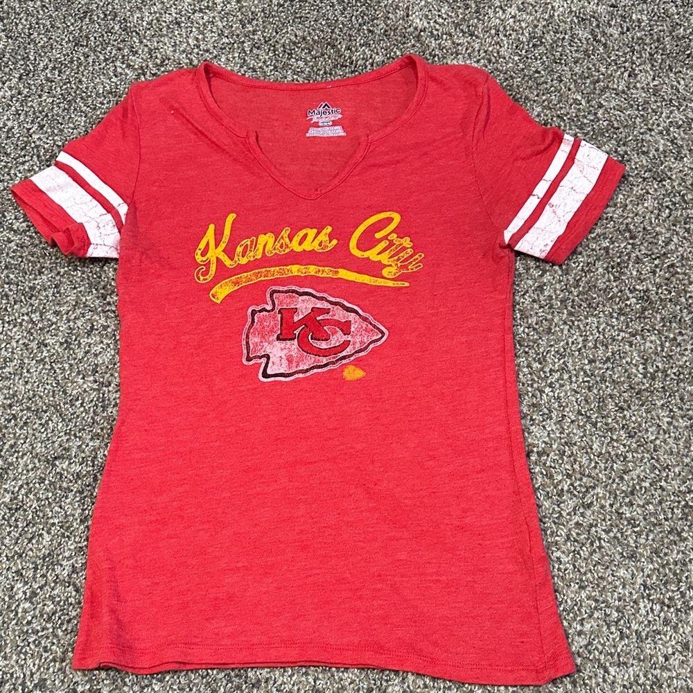 Majestic Red Kansas City Short Sleeve Tee